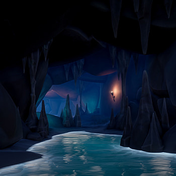 Water, Art, Dark, Cave HD phone wallpaper