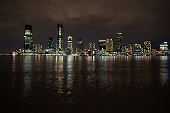 Cities, Water, Architecture, Building, Lights, Night City HD wallpaper
