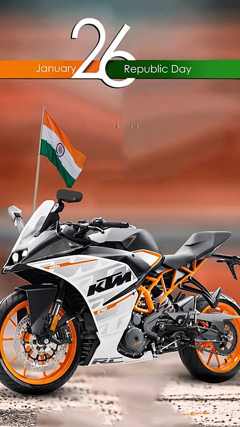 Ktm Bike, Republic Day, india, flag, background HD phone wallpaper