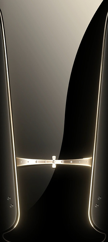 Luxury creative gold, fixture, mirror, pastel, black, metal, Golden HD phone wallpaper