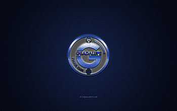 Guadalupe FC, Costa Rican football club, blue logo, blue carbon fiber background, Liga FPD, football, Guadalupe, Costa Rica, Guadalupe FC logo HD wallpaper