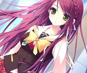 Kamira Akane, cg, hot, game, cute, blush, girl, lovely, seet HD wallpaper