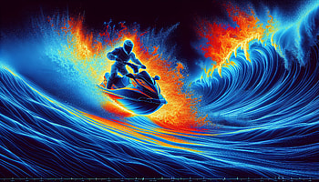 Jet Ski Inferno Wave, jet ski, water sport HD wallpaper