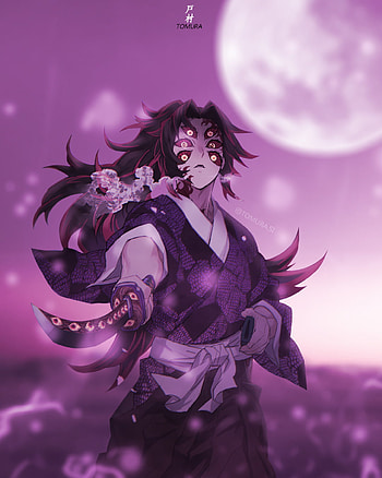 ᴋᴏᴋᴜsʜɪʙᴏᴜ, dress, magenta, animeedit, art, anime, demonslayer, demonslayeredit, manga, anime HD phone wallpaper