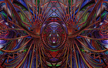 3D, Lines, Ball, Immersion, Compound HD wallpaper