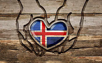 I love Iceland, , wooden carving hands, Day of Iceland, Flag of Iceland, creative, Iceland flag, Icelandic flag, Iceland flag in hand, Take care Iceland, wood carving, Europe, Iceland HD wallpaper