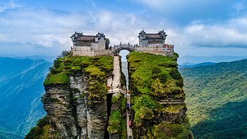Mount Fanjing Temple, steps, mount, fanjing, temple HD wallpaper