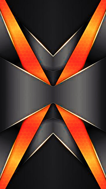 Gray orange material, digital, stripes, tech, samsung, design, geometric, pattern, abstract, galaxy, lines HD phone wallpaper