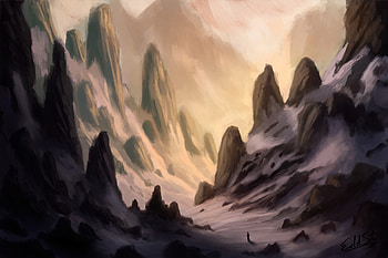 Art, Mountains, Silhouette, Journey, Loneliness HD wallpaper