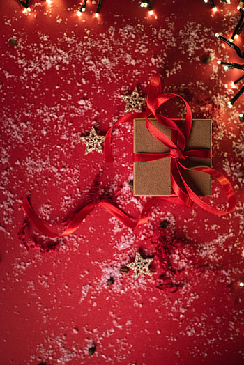 Holidays, Stars, Snow, Holiday, Box, Present, Gift, Tape HD phone wallpaper
