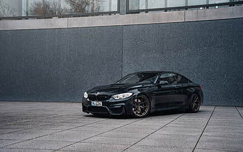 BMW M4, F82, front view, black M4 F82, exterior, German cars, BMW HD wallpaper