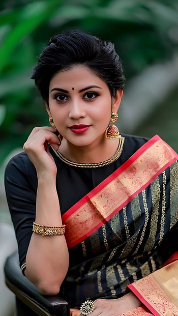 Shivada Nair, malayalam actress, saree beauty HD phone wallpaper