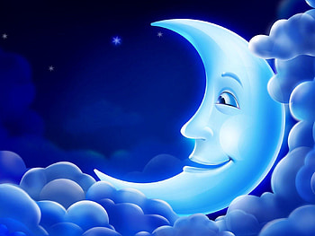 Sky, Night, Clouds, Moon, Miscellanea, Miscellaneous HD wallpaper