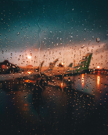 Drops, Macro, Surface, Glass, Plane, Airplane HD phone wallpaper