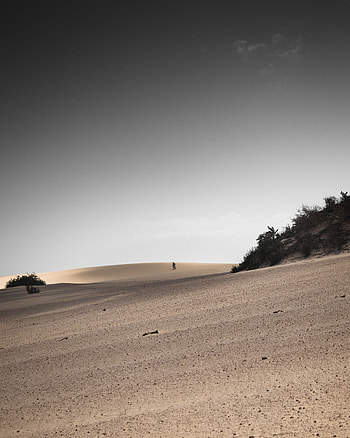 Landscape, Nature, Sand, Desert, Silhouettes, Hilly HD phone wallpaper