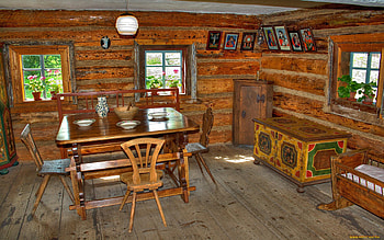 Old Times Living Room, wooden, museum, old times, living room, interior HD wallpaper