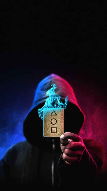 Squid game, red, electric blue, signs, anonymous, blue fire HD phone wallpaper