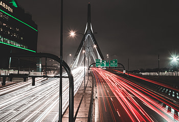 Cities, Night, Road, Markup, Bridge, Track, Route HD wallpaper