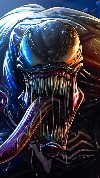 Venom, Long Tongued, Sharp Toothed HD phone wallpaper