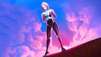 Spider Gwen Stacy Texting , gwen-stacy, superheroes, artwork, art, artstation HD wallpaper