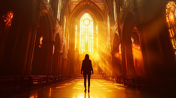 Faith in Light: A Stunning Church, church, Faith, cathedral, silhouette, sunlight HD wallpaper