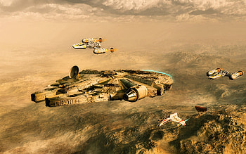 Star Wars, Millennium Falcon, Y Wing / and Mobile Backgrounds HD wallpaper