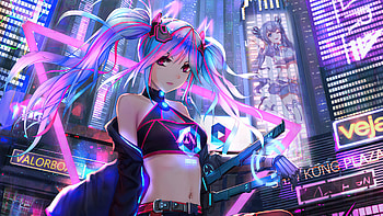 Cyber girl, Anime Girls HD wallpaper