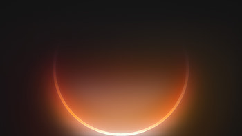Neon Half Circle Orange , neon, abstract, artist, artwork, digital-art HD wallpaper