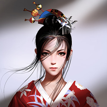 Beautiful woman, dark hair, original, artwork HD phone wallpaper