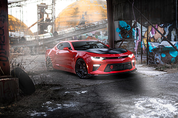 Red Camaro , chevrolet, camaro, cars HD wallpaper