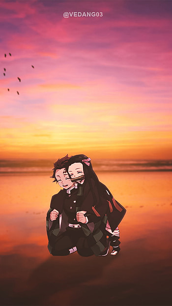 Tanjiro and Nezuko, animeedits, nezukochan, tanjiroxnezuko, demonslayer, demonslayeredit, nezukoedit, nezukoxtanjiro, demonslayerfanart, tanjiroukamado HD phone wallpaper