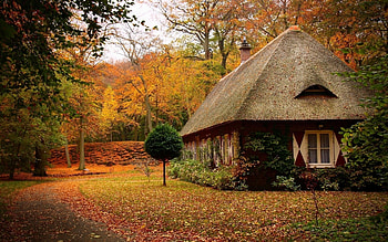 Landscape, Houses, Autumn HD wallpaper
