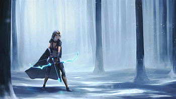 Ashe, League of Legends, Fanart , Stunning artwork HD wallpaper