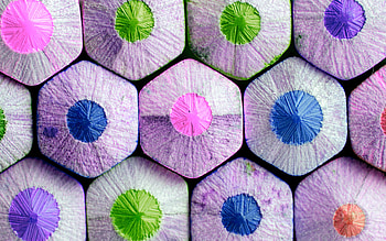 colored pencils, , macro, pencils textures, pencil tips, background with pencils HD wallpaper