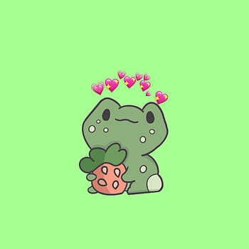 Frog heart, art, green HD phone wallpaper