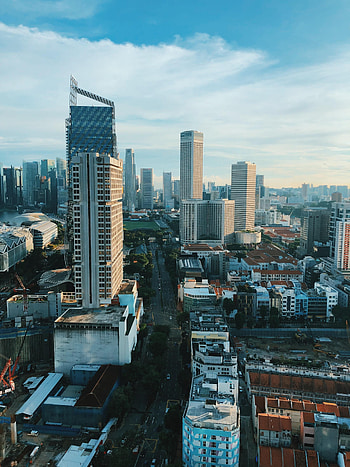Cities, Architecture, City, Skyscraper, Building, Road HD phone wallpaper