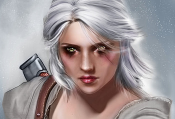 Ciri, sorceress, white, art, girl, the witcher, woman, fantasy, cirilla, game HD wallpaper
