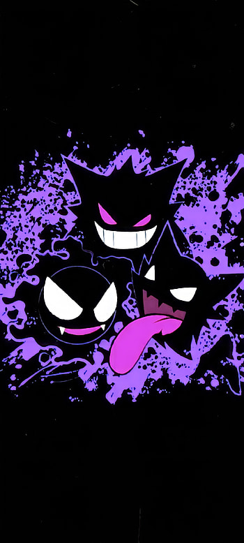 pokemon, tipo, evolucion, gastly, tres, gengar, haunter, morado, evoluciones, fantasma HD phone wallpaper