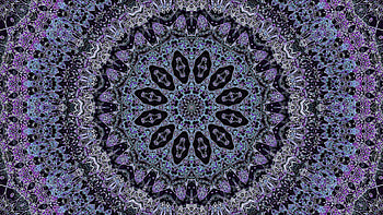 Fractal pattern, Purple-blue abstraction, Colorful design, Abstract art HD wallpaper