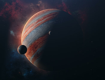 Jupiter planet and moons, art HD wallpaper