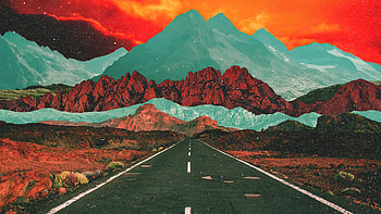 Moon Road Art, artist, artwork, digital-art HD wallpaper