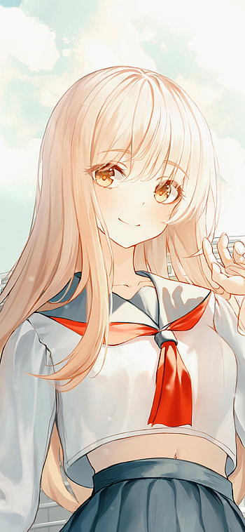 Sunlit Sailor: Schoolgirl Anime , school uniform, Anime, girl, anime girl HD phone wallpaper