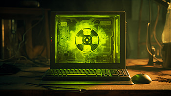 Futuristic Green Holographic Interface, radioactive, technology, computer, retro HD wallpaper
