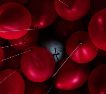 Red balloons, clown, joker, horror, movie, IT chapter 2 movie HD wallpaper