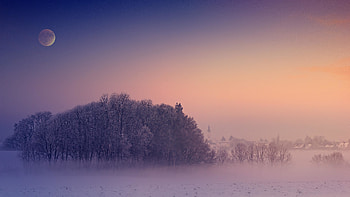 Clouds, dusk, sunset, landscape, art HD wallpaper