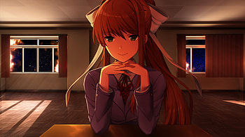 Monika, Doki doki literature club, Monika (Doki Doki Literature Club!) HD wallpaper