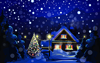Winter, Houses, Snow HD wallpaper
