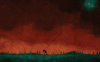Sky, Art, , Drawing, Human, Person, Star, Burden HD wallpaper