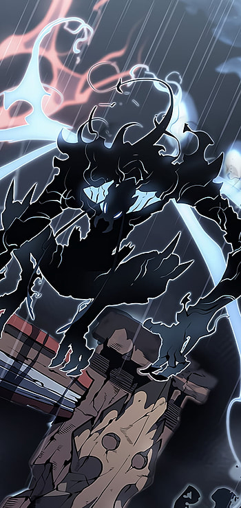 Shadow Monarch: Beru & Igris — Sung Jin‑Woo, Beru (Solo Leveling), Igris (Solo Leveling), Sung Jin-Woo, Anime, Solo Leveling HD phone wallpaper