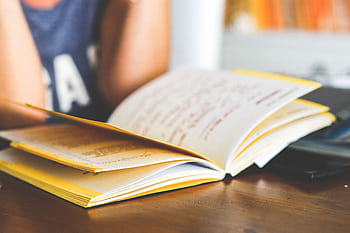 An open notebook with handwritten notes, perfect for study, education, or creative writing. HD wallpaper